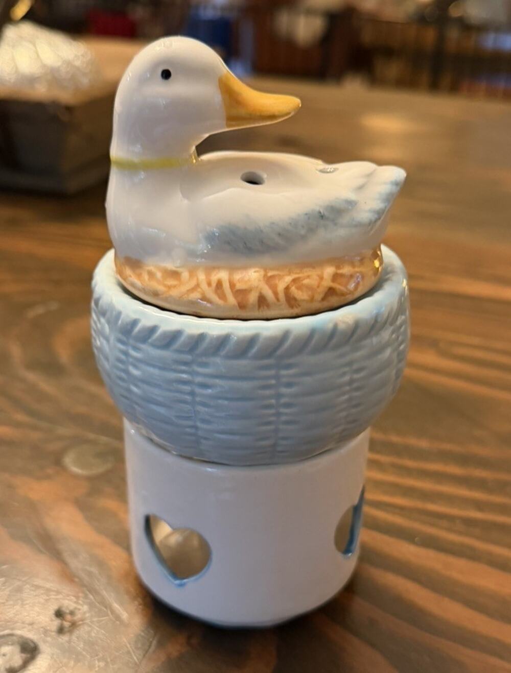 Vintage Goose Duck on Nest Room Scenter Potpourri Holder NEW Unused 3973/66